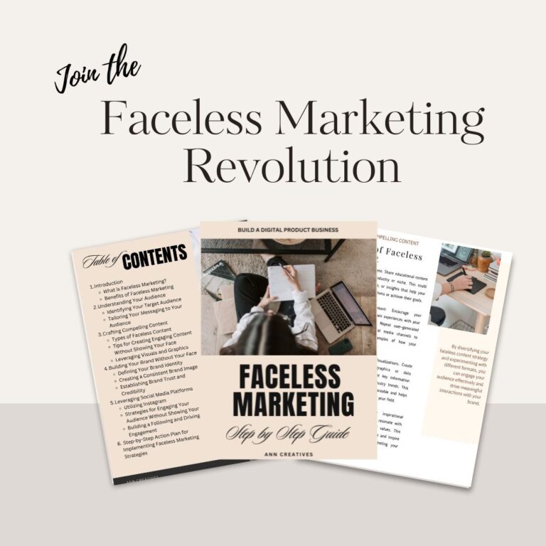 Faceless Marketing Strategy